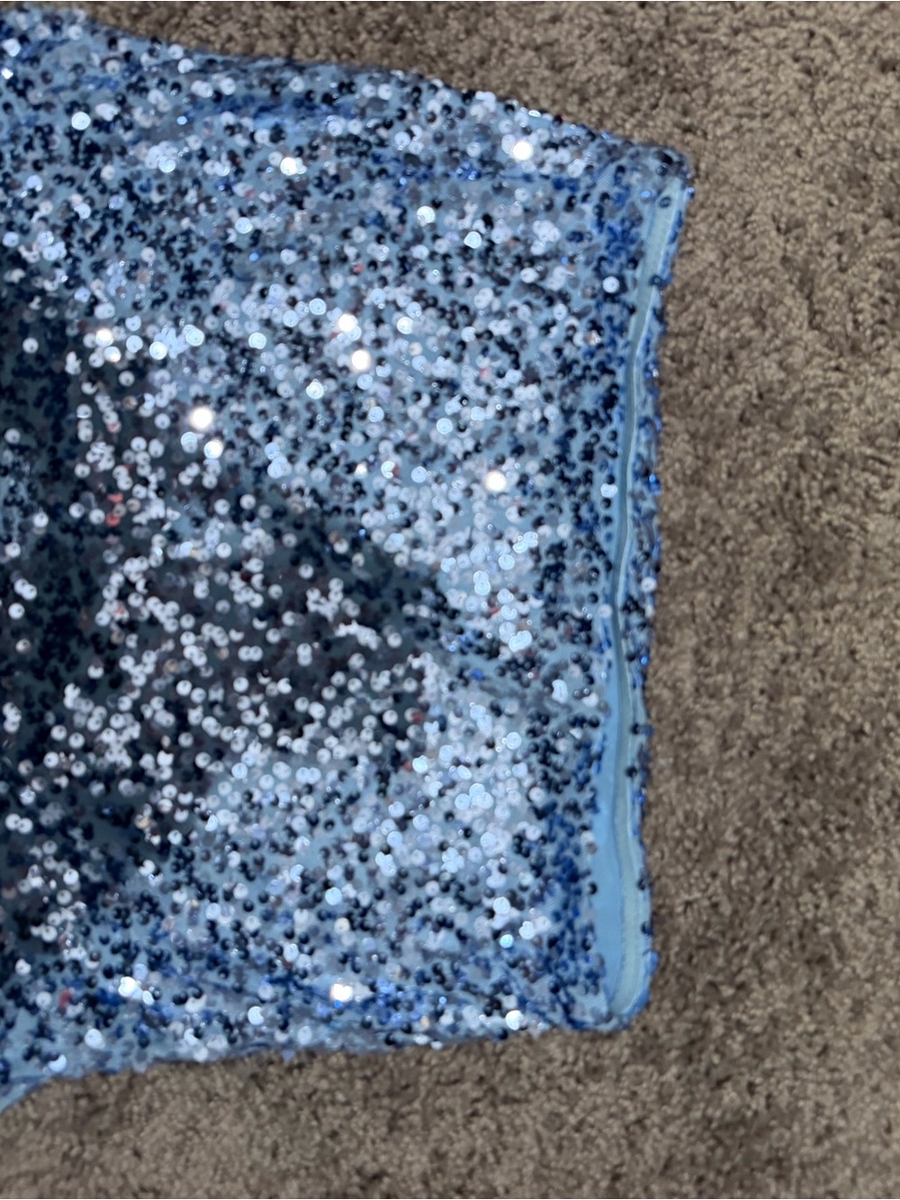 Peppermayo Light Blue Sequin Mini Skirt